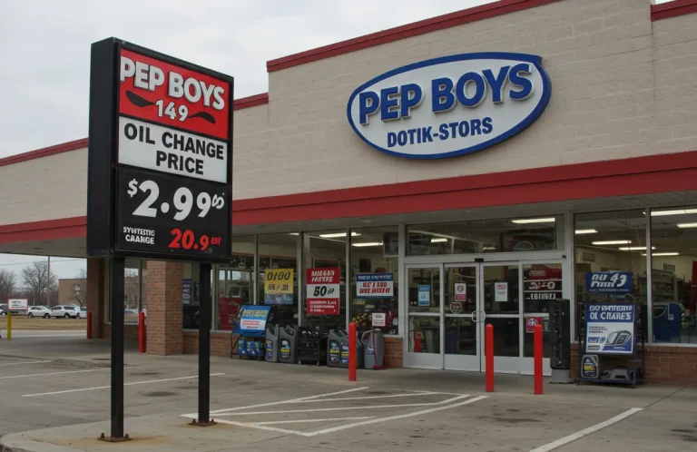 Pep Boys Oil Change Price